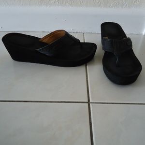 COACH Juliet Jacquard C Wedge Sandal Flip Flop 6B